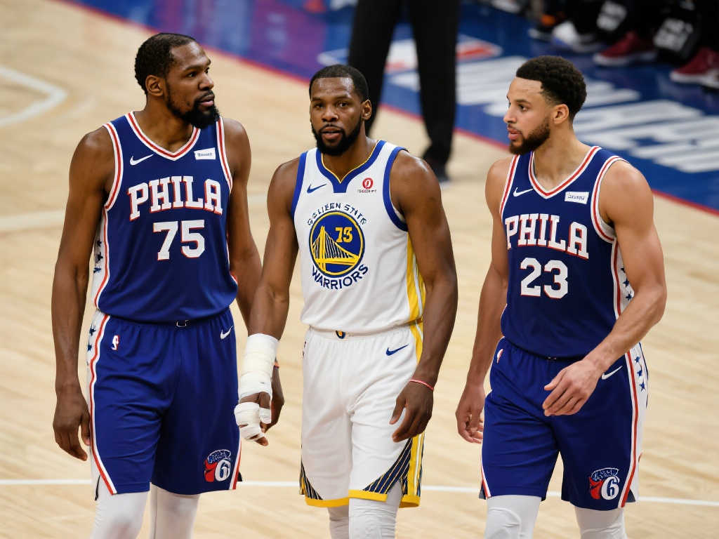 76人三巨头半场‘合体’即告吹，乔治膝伤复发再次缺阵